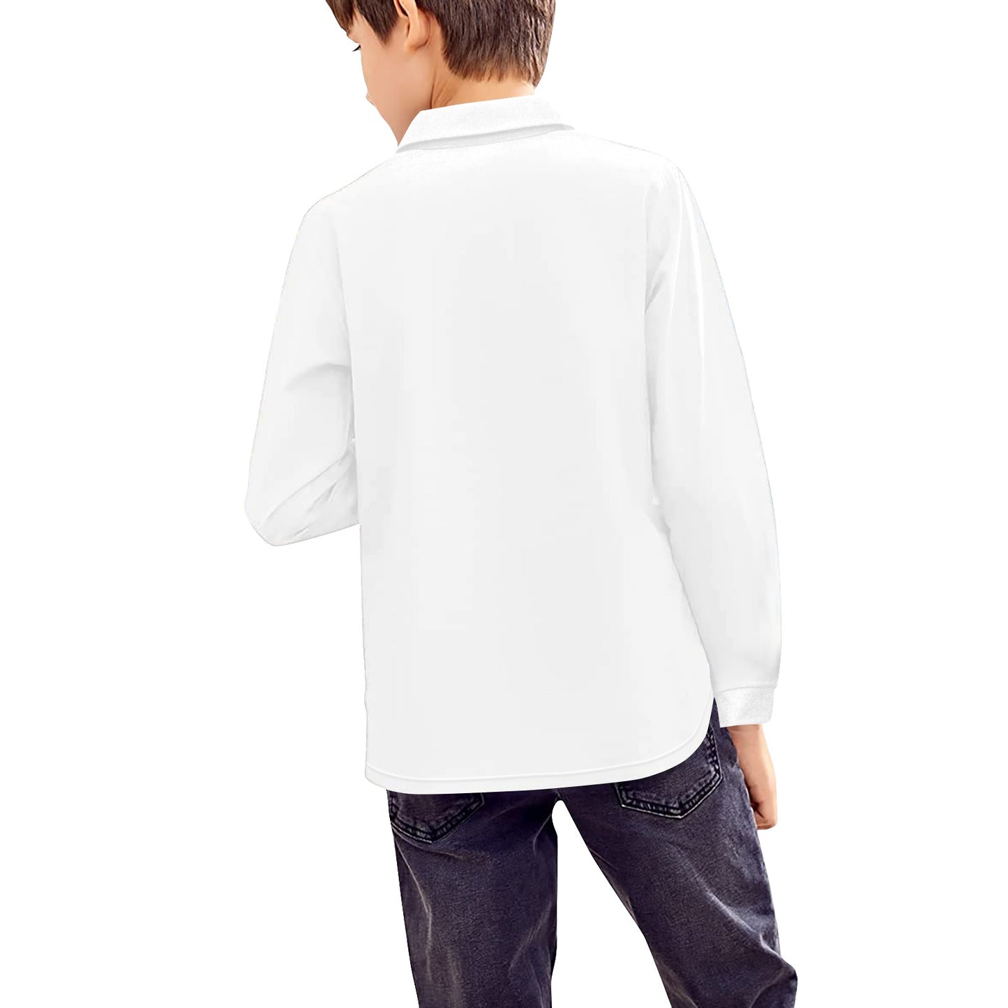 Big Boys' Long Sleeve Polo Shirt T73