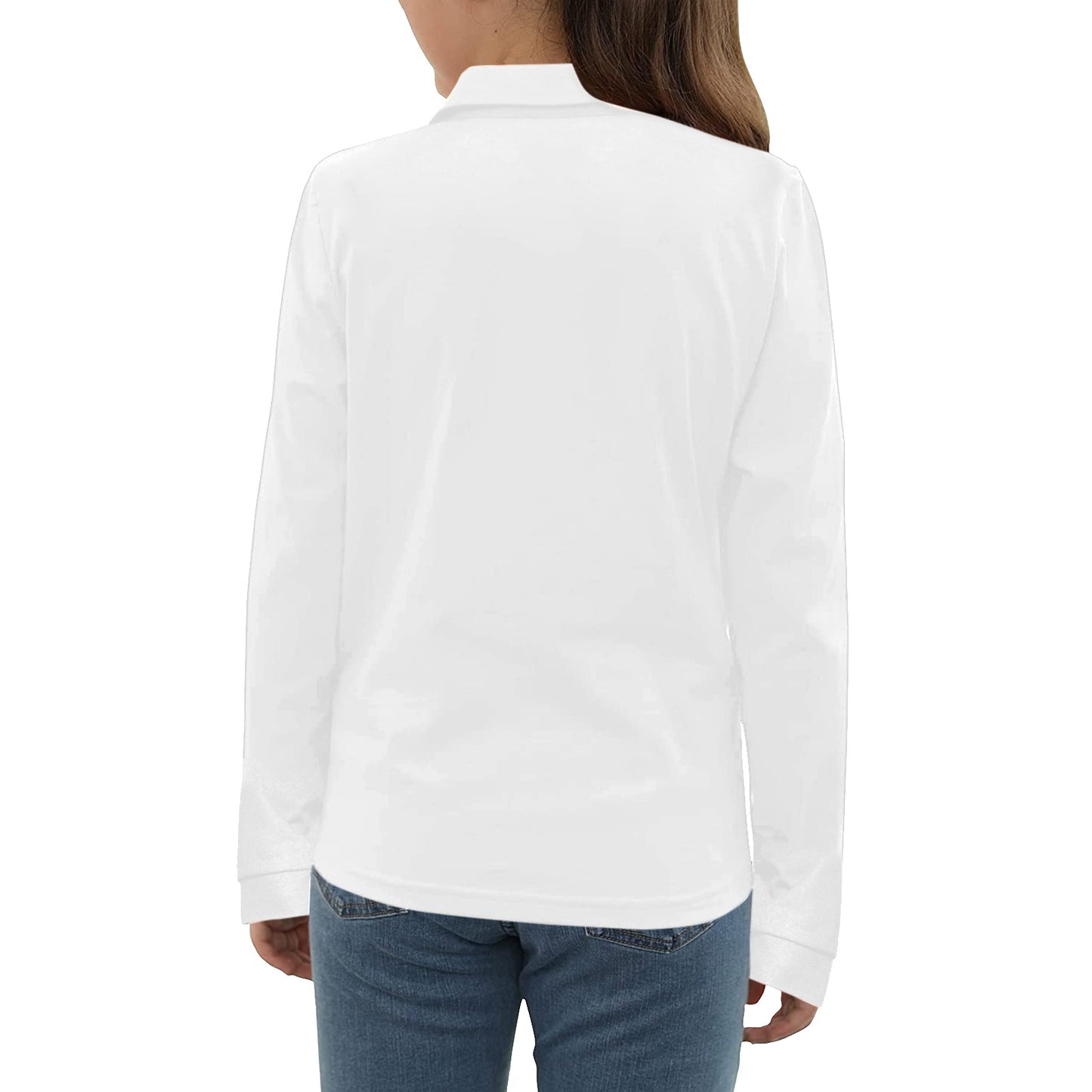 Big Girls' Long Sleeve Polo Shirt T73