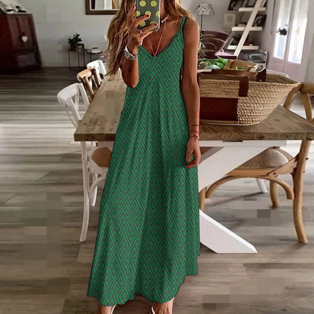 Kachin Design Sling Ankle Long Dress