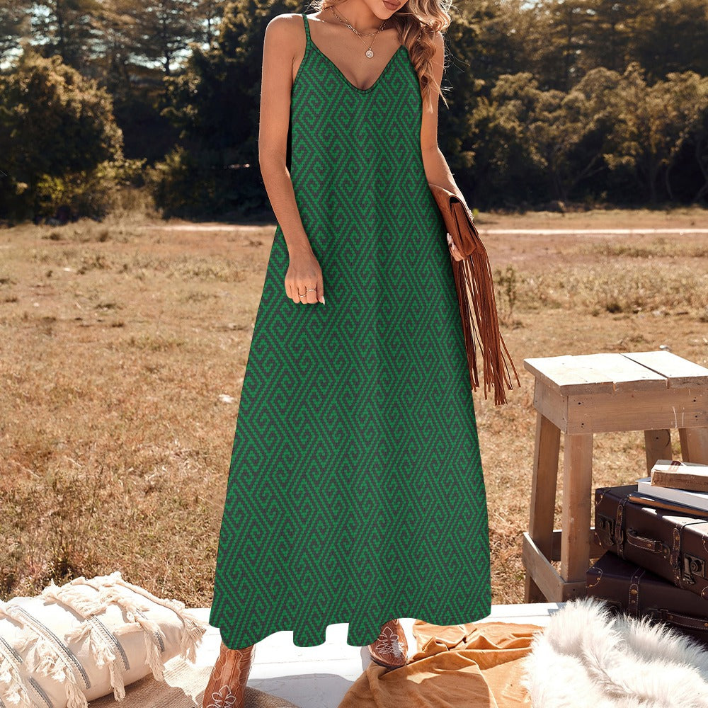 Kachin Design Sling Ankle Long Dress