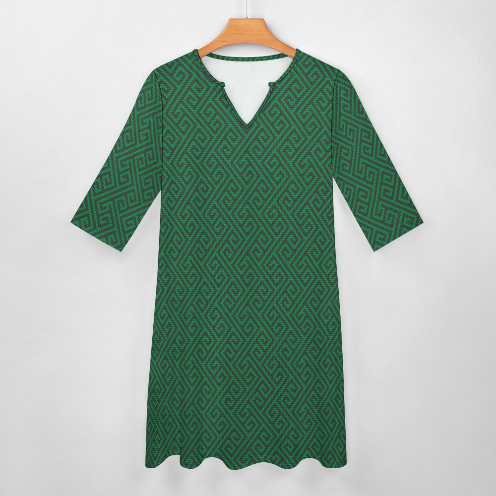7-point sleeve dress