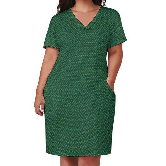Loose pocket Kachin Design Dress