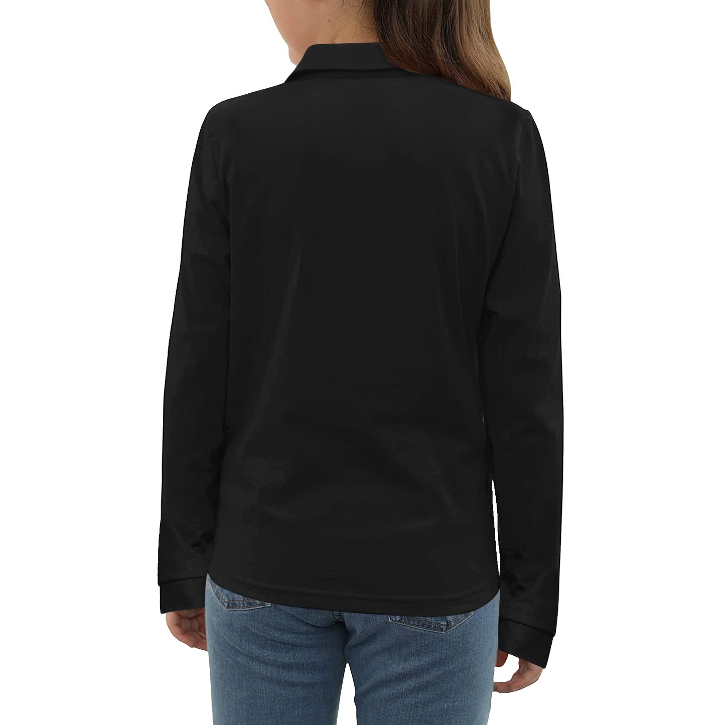 Big Girls' Long Sleeve Polo Shirt T73