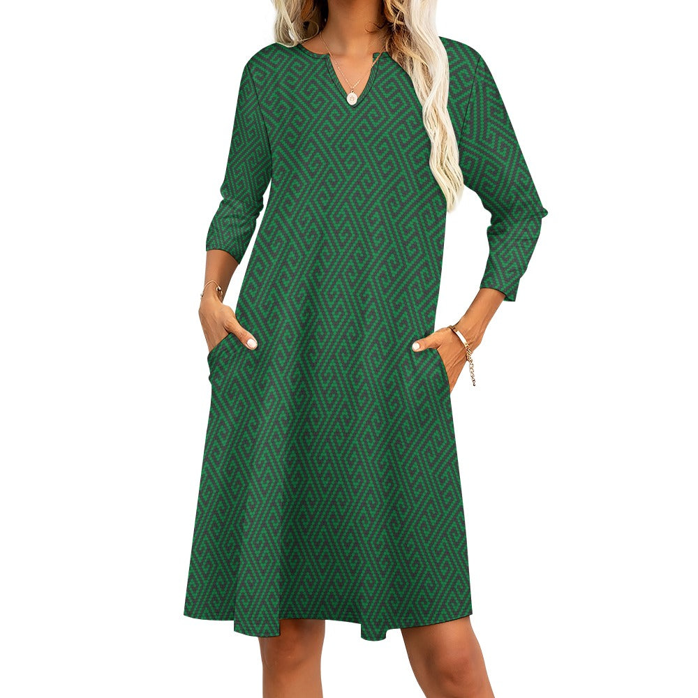 7-point sleeve dress