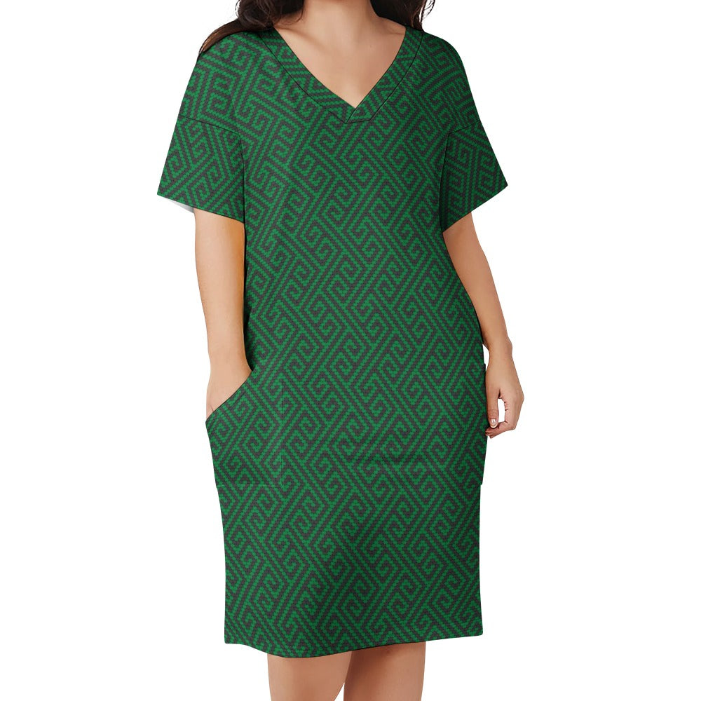 Loose pocket Kachin Design Dress