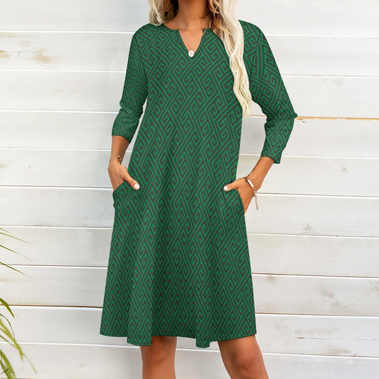 7-point sleeve dress